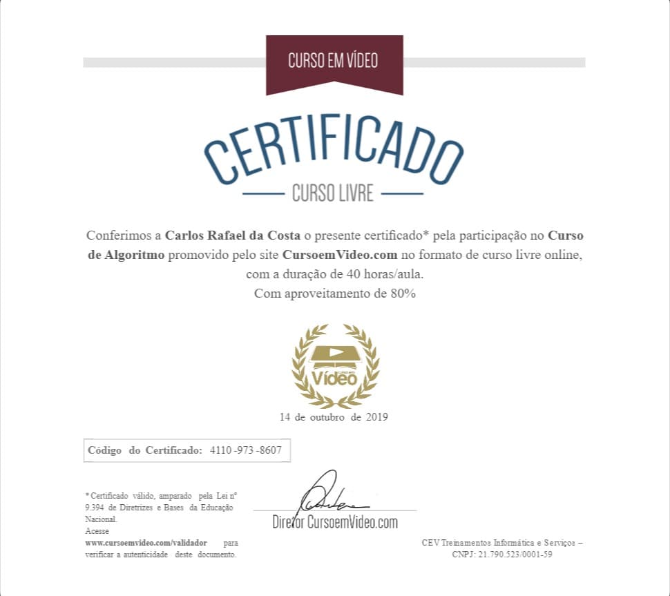 Curso de Algoritmo