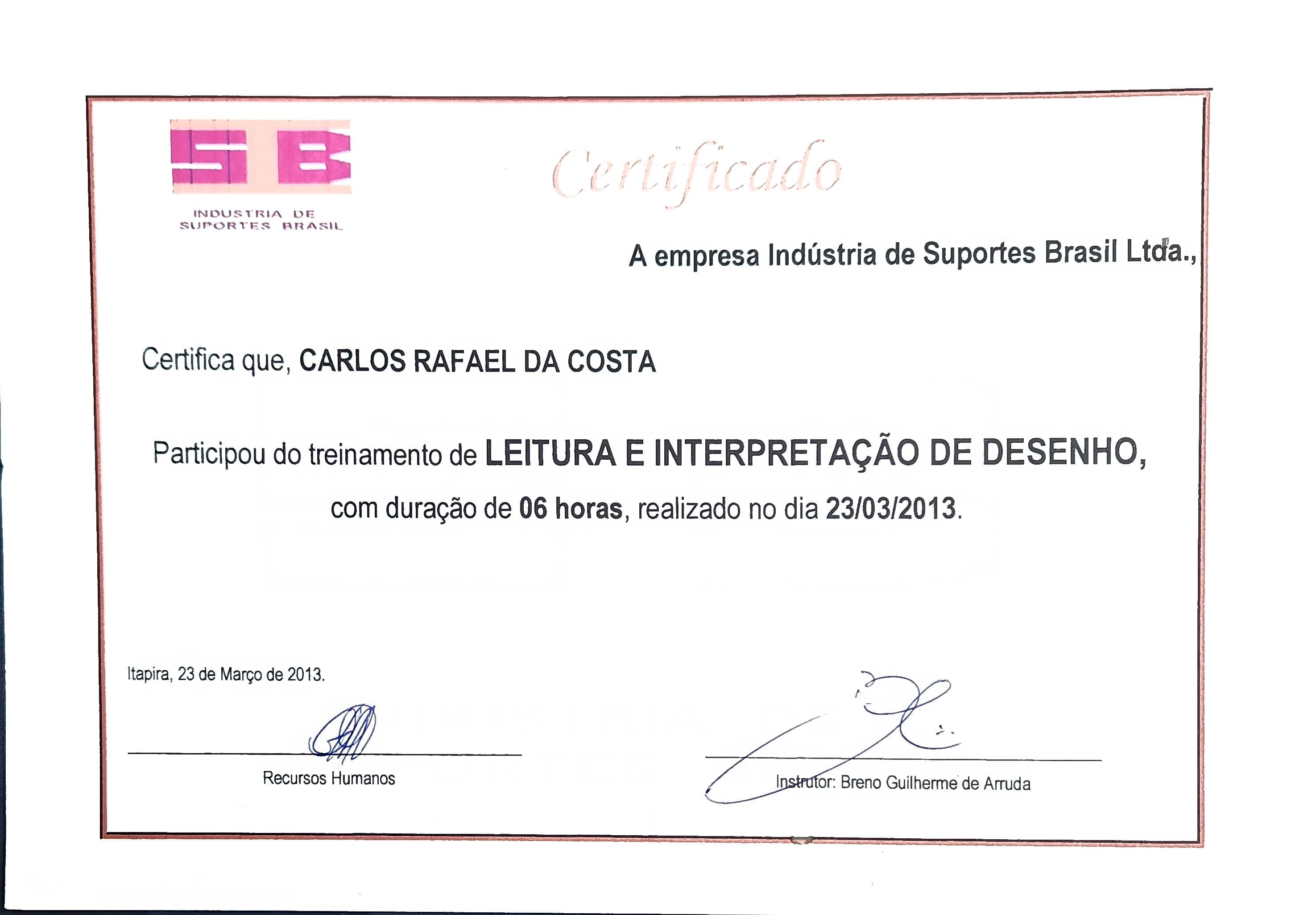 Leitura e interpretação de desenho