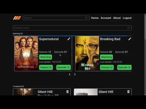 Tracker de séries e filmes